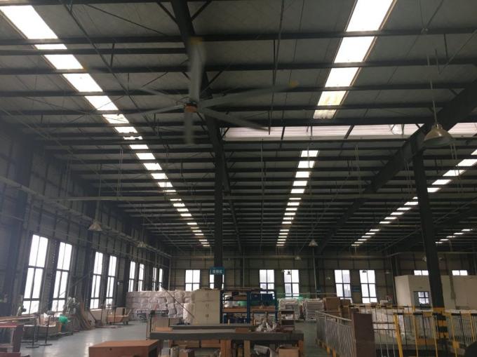 Aluminum Magnesium Alloy Blade Hvls Industrial Ceiling Fan for 1.5kw Hvls Brushless AC Permanent Magnet AC Induction Electric Motor CCC CE ISO