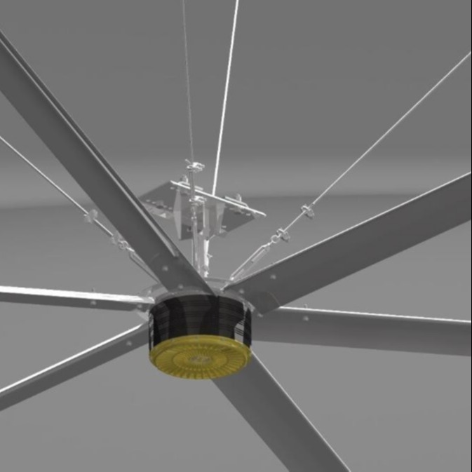 16 foot 58rpm Pmsm Extra Large HVLS Industrial Ceiling Fans for ...