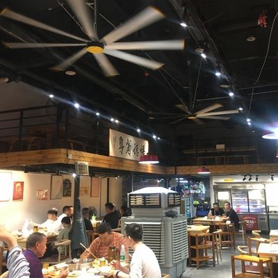 8FT Brushless Outer Rotor HVLS Industrial Ceiling Fan for Warehouse Farms Restaurants