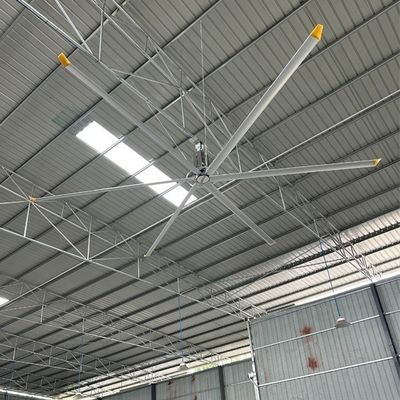 Good price 20FT Industrial HVLS Ceiling Fan Sliver Grey Customized Support ODM for Cowshed Animal Farms Maintenance Free Solution online