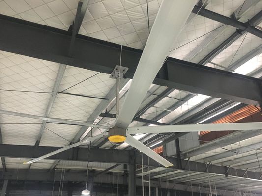 Industrial Ceiling Fans with Gearbox Motor or Pmsm Motor Configured Hvls Fan as Air Blower for Warehouse Ventilation and Cooling