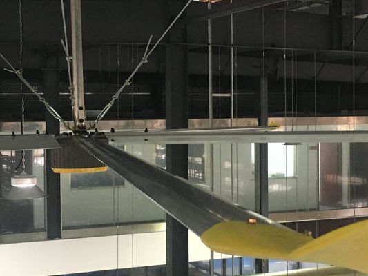Good price Industrial Hvls Ceiling Fans with Gearbox Motor or Pmsm Motor Configured as Air Blower for Workshop Ventilation and Cooling online