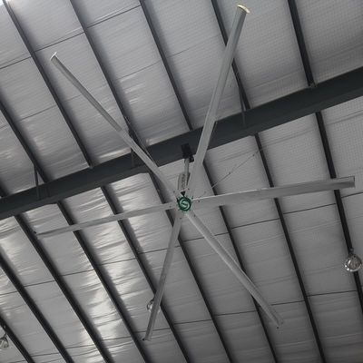 Exhaust Pmsm Motor HVLS Ceiling Fans For High Ceilings